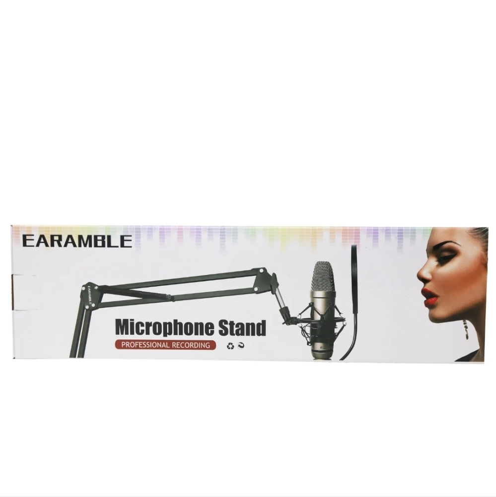 Earamble Adjustable Desktop Microphone Stand, Mic Stand with Arm and Clamp, NEW!
